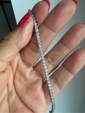 14k white gold 4ct tennis bracelet natural diamonds